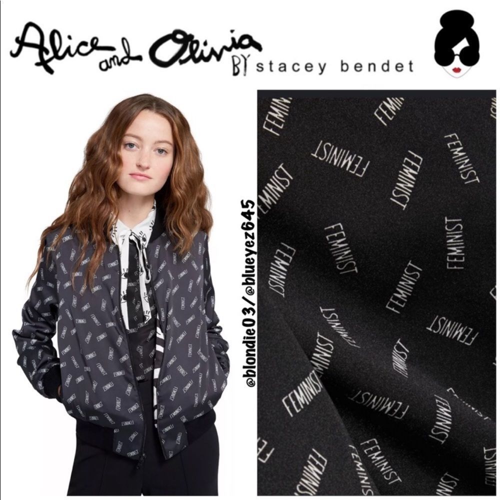 Alice + Olivia Lonnie Reversible Bomber Jacket S